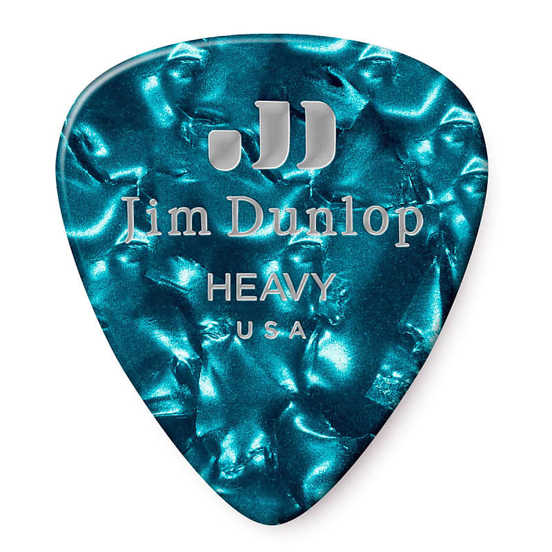 72-Pack! Dunlop Celluloid Turqouise Pearloid Pick Heavy 483R11HV image 1