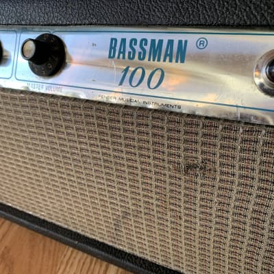Fender Bassman 100 2-Channel 100-Watt Guitar Amp Head 1972 - 1976 - Silverface image 6