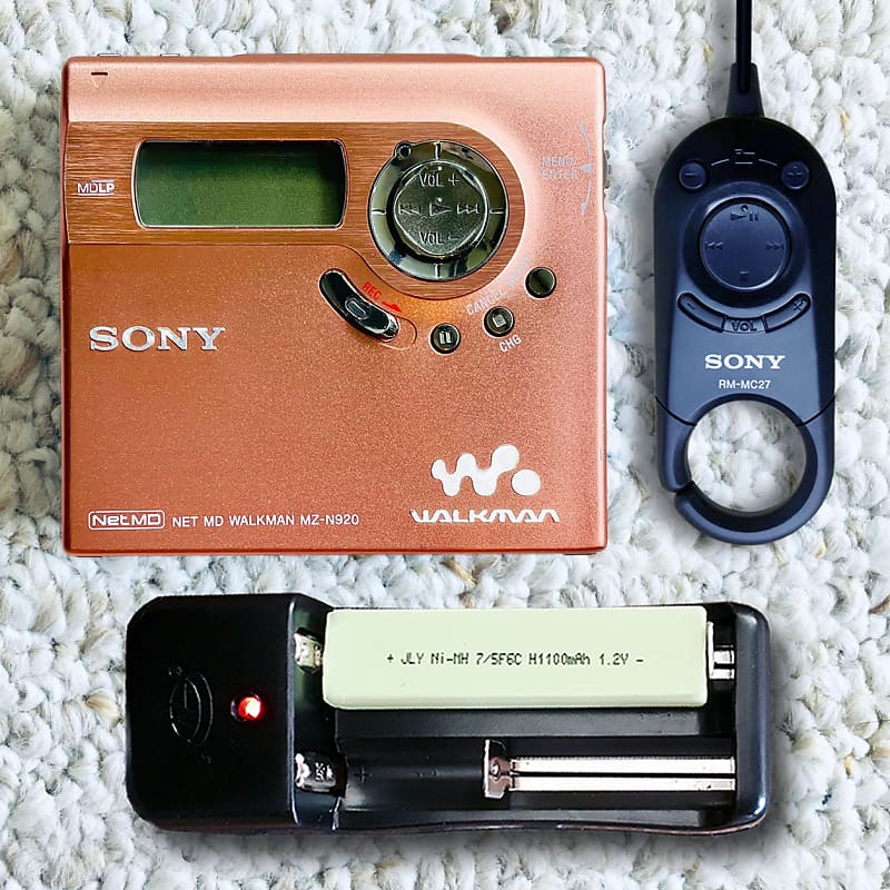 Sony MZ-N920 Walkman MiniDisc Player, Beautiful Metal Orange Working  Reverb