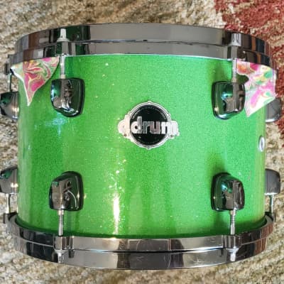 ddrum Dominion Ash Pocket Shell Pack - Lime Green Sparkle image 6