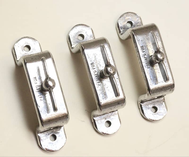 Set of 3 Ludwig Floor Tom Leg Mounts 1940s / INSPECTED & Reverb