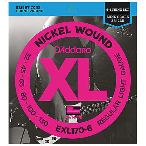 D'Addario EXL170-6 Nickel Wound .032-130 image 1