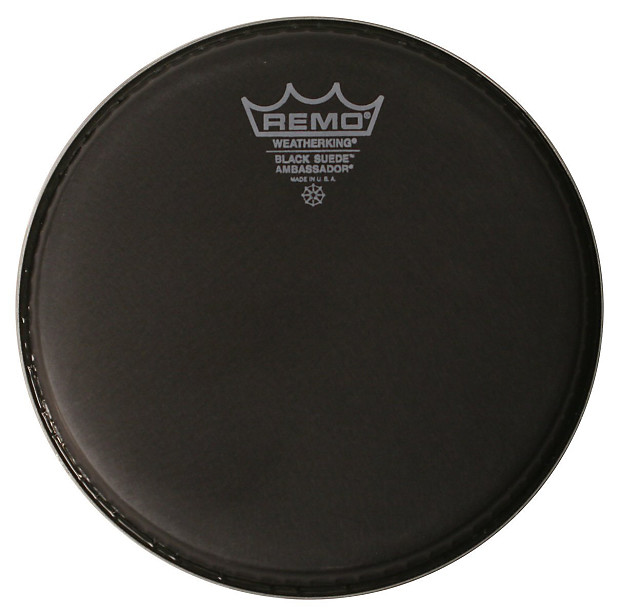 Remo Ambassador Black Suede Drum Head 10" image 1