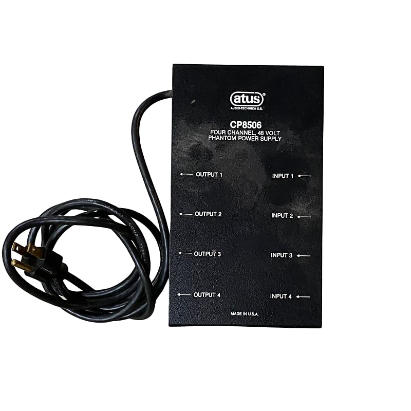 AudioTechnica CP8506 4 Channel 48V Phantom Power Supply Reverb