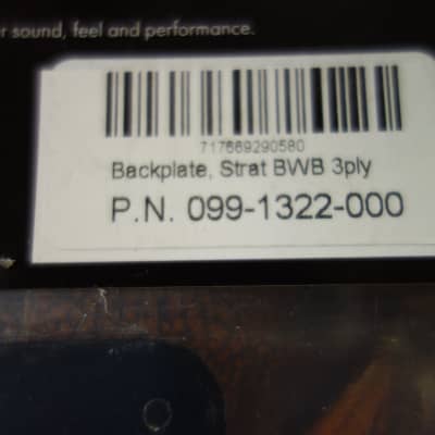 Fender Backplate Stratocaster Black (B/W/B) 3-Ply image 3