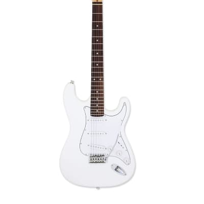 Aria STG-003-WH Pro II STG Series Basswood Body Bolt-On Maple Neck 6-String Electric Guitar image 2