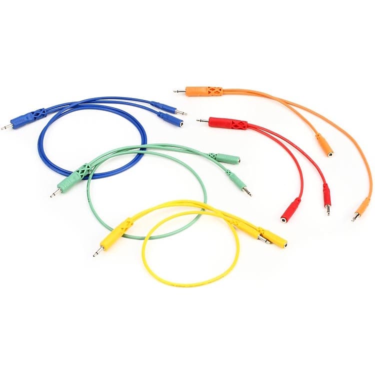 Hosa CMM500Y Eurorack Patch Mult Cables (Mixed cm 5 Pack) Reverb