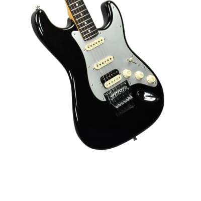 Fender American Ultra Luxe Stratocaster Floyd Rose HSS in Mystic Black US210072427 image 7