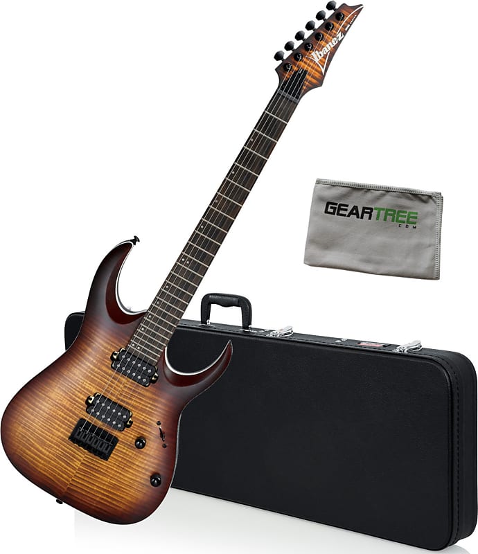 Ibanez RGA42FM Electric Guitar, Dragon Eye Burst Flat w/ Hard Case and Cloth image 1