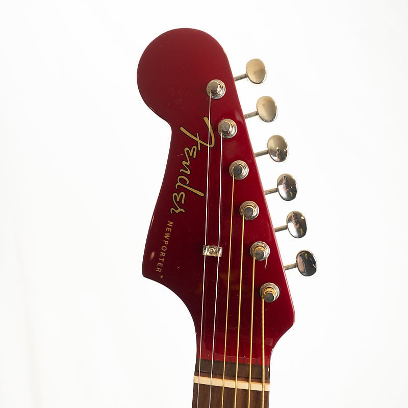 Fender Guitare Électro-Acoustique Newporter Player LH CAR WN Candy Apple  Red Gaucher