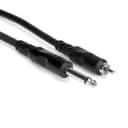 Hosa Technology 3' RCA Male to 1/4" Phone RCA Male Audio Interconnect Cable
