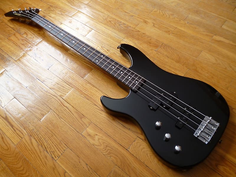 Fernandes Limited Edition Dinky Bass PJS-42 MIJ 1988 Black Lefty image 1