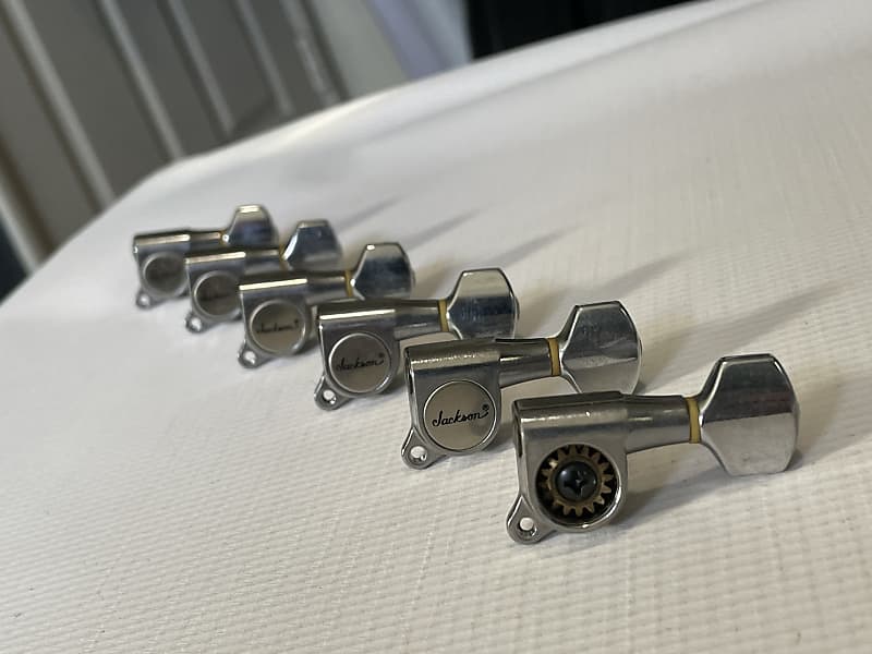 2000's Jackson Dinky Style Guitar Chrome Tuners Tuning Pegs 6 Reverb
