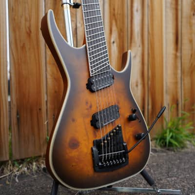 Dean EXILE Select-7 Multiscale Kahler Burl Maple 7-String Electric Guitar w/ Case image 5