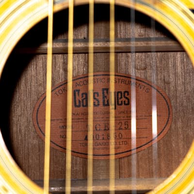 1984 Tokai Cat's Eyes TCE-25 Acoustic Guitar with Hardshell