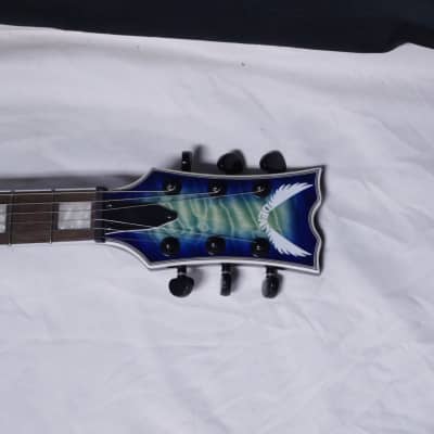 Dean Thoroughbred Select Quilt Top electric guitar Ocean Burst - Trans Blue w/ Case image 6
