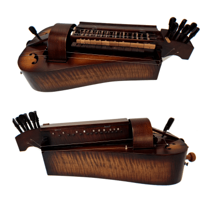 Hand Made maple wood Song 6 Strings 23 Keys Brown Hurdy Gurdy,good sound for sale