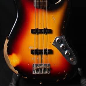 2002 Fender Custom Shop Jaco Pastorius Relic Jazz Bass Sunburst image 1