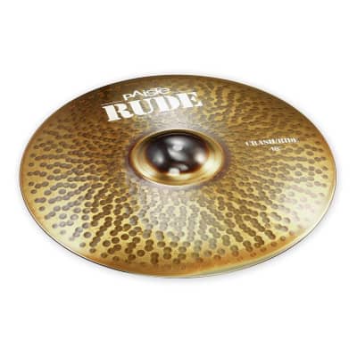 Paiste Rude Crash/Ride 18” custom White with black logos | Reverb