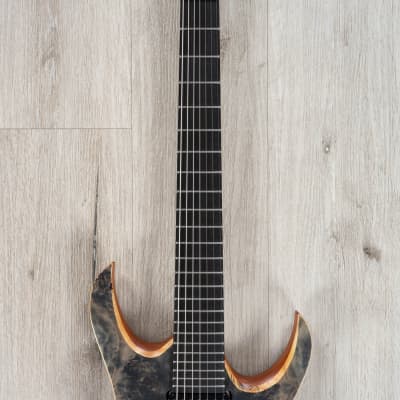 Mayones Duvell Elite V24 7 7-String Guitar, Ebony Fretboard, Trans Black Satin image 4