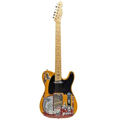 Woodcraft Electric Guitars Multiscale T-Slant Fretted "Native Spirit" Custom Electric Guitar image 4