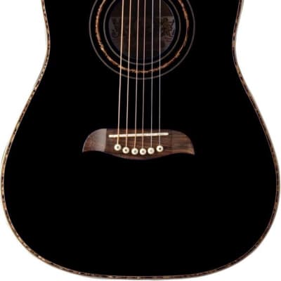 Chicago CH1FBKCE Electro Acoustic Guitar Black Gloss By Freshman