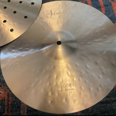 (MINT) Aisen 14” Traditional Hi-Hat Cymbals, Pair (w/ Holy Top Cymbal) image 3