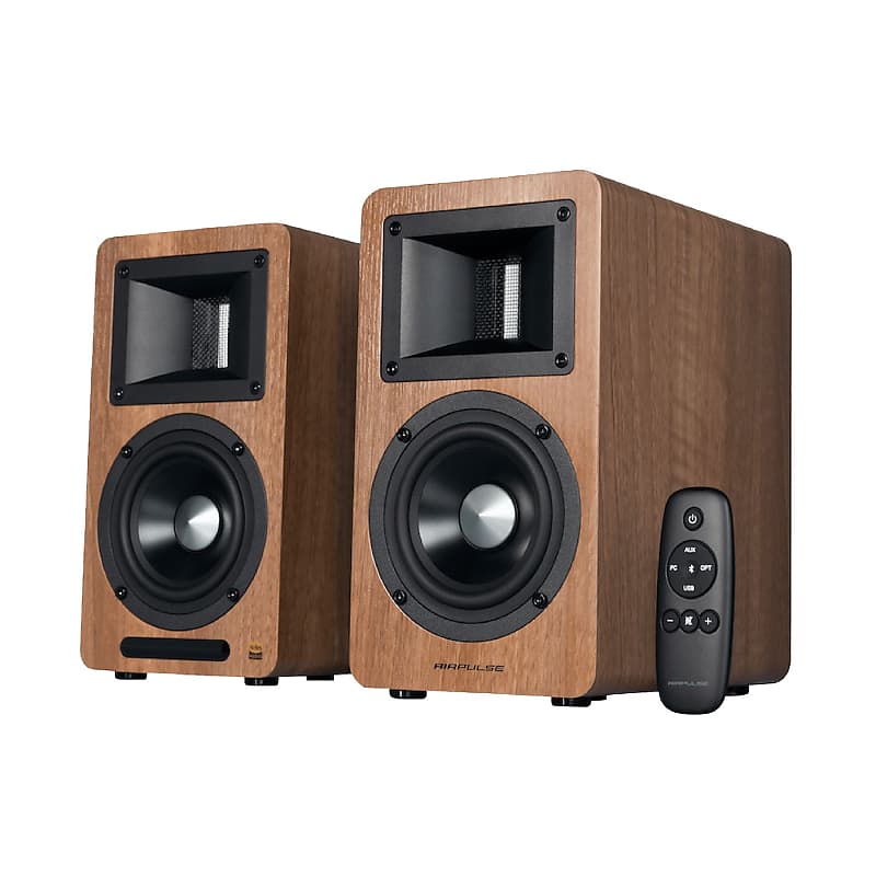 Edifier: Airpulse A80 Powered Speakers w/ Bluetooth - Wood Brown  			