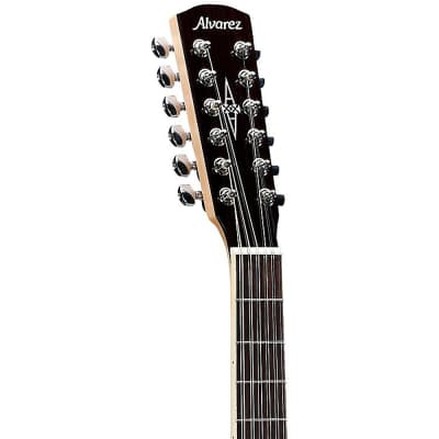 Alvarez AJ80CE-12 12-String Jumbo Acoustic-Electric Guitar Natural image 5