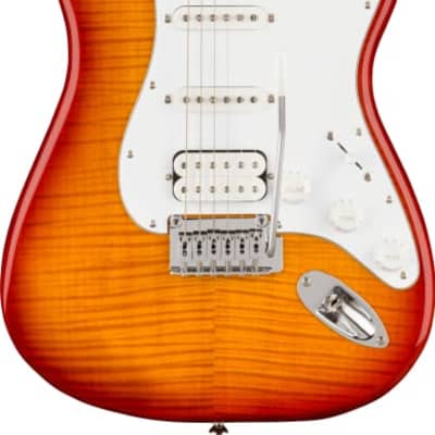 Squier Affinity Series Stratocaster FMT HSS Maple Fingerboard Electric Guitar Sunburst image 13