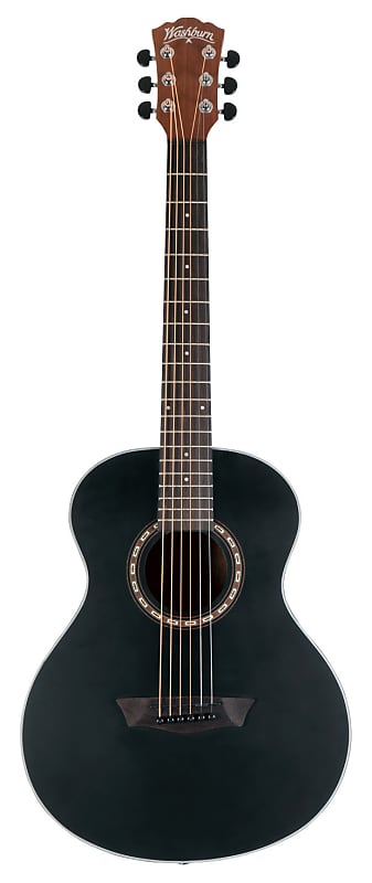 Washburn AGM5BMK | G-Mini 5 Apprentice Series 7/8 Size Acoustic Guitar w/ Gig Bag, Black Matte. New with Full Warranty! image 1