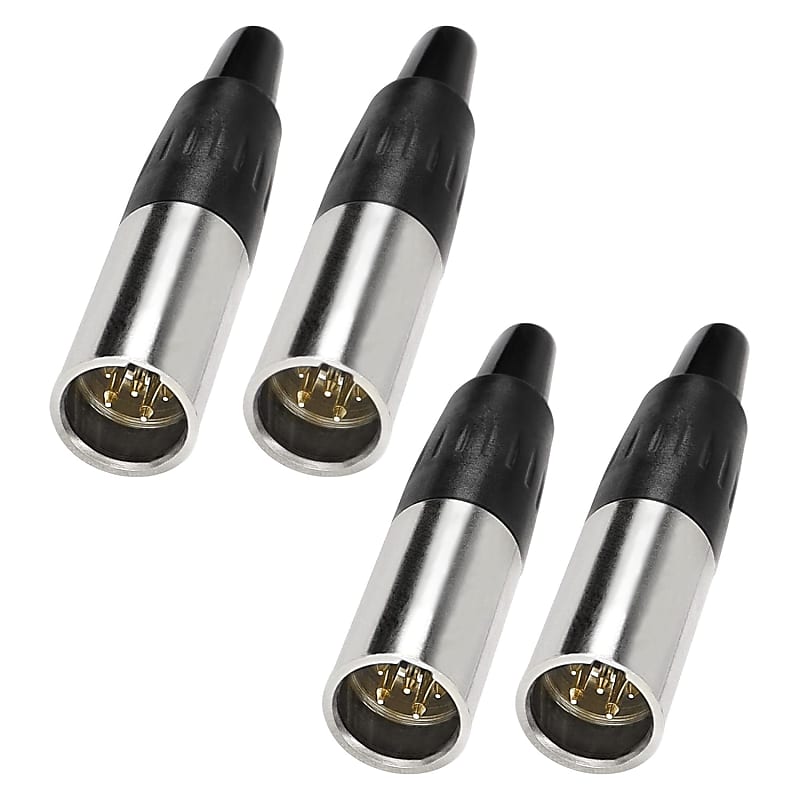 5 Pin Mini XLR Connector TA4F Adapter Male Plug Mic | Reverb