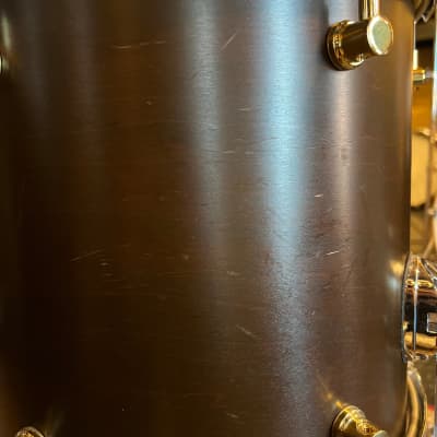 USED SHOP DEMO KIT Canopus RFM Club Bitter Brown Oil Drum Set w