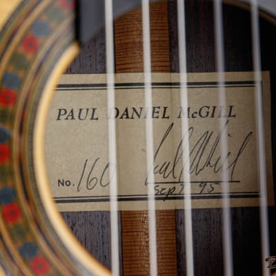 1995 Paul McGill Concert Classical, Indian Rosewood/Spruce image 16
