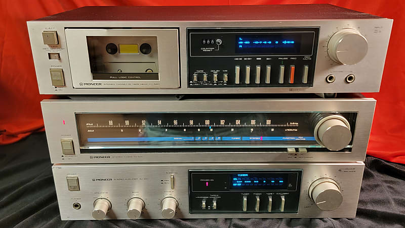 VINTAGE PIONEER SA-520, TX-520, CT-520 COMPLETE STEREO SYSTEM TAPE PLAYER STEREO 1980s image 1