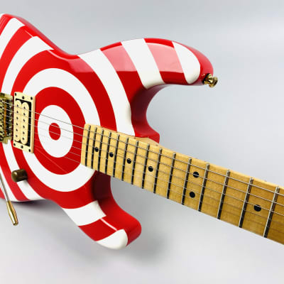 Charvel Retro Bullseye-Limited-You can't stop rock-n-roll! 2004 Red/White image 1