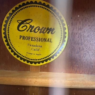 Vintage (1966-73) Crown Professional Classical Acoustic Guitar-Used image 5