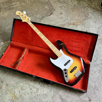 LEFTY! -Fender Jazz Bass JB-75 LH 2012 - Sunburst 1975 reissue left handed original MIJ Japan for sale