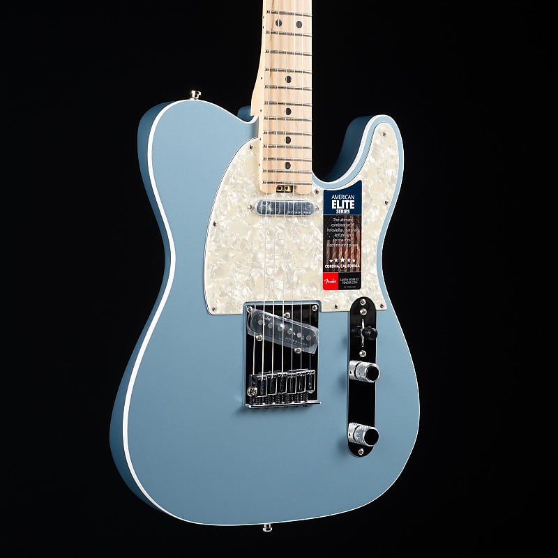 Fender American Elite Telecaster Satin Ice Blue Metallic 5296 | Reverb