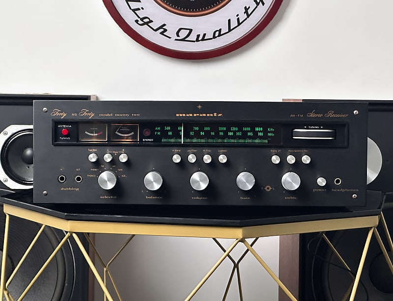 MARANTZ TWENTY TWO (MARANTZ 22) RECEIVER + FREE WC-22 WOOD CASE /1-YEAR WRT  			