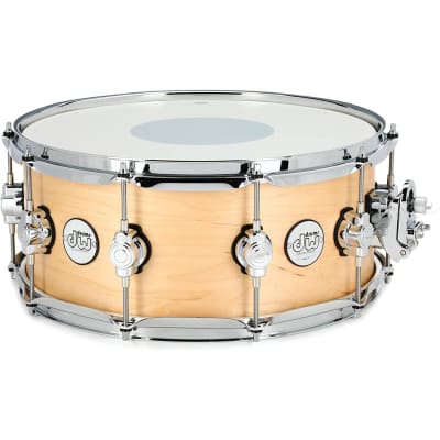 DW Design Series Snare Drum - 6-inch x 14-inch Natural Satin