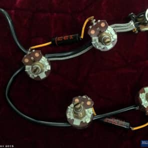 1964 Gibson ES-335 Wiring Harness Pots CTS 500K Sprague Black Beauty Capacitors Switchcraft image 5