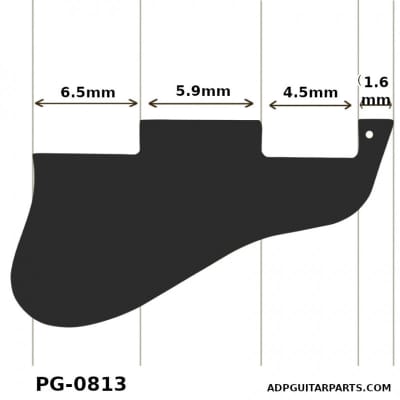 Plaque Pickguard Long Noire 5ply Humbuckers style Gibson ES-335, 345, 355... image 3