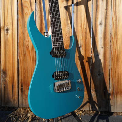 Schecter USA CUSTOM SHOP Keith Merrow KM-7 Stage Teal Blue Satin 7-String Electric Guitar w/ Case (2024) image 13