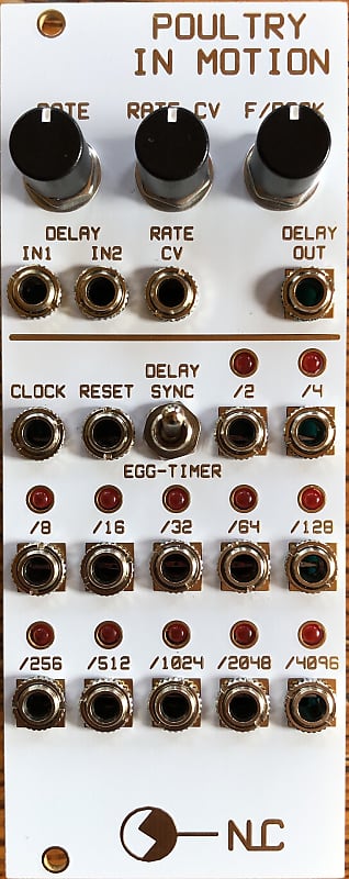 Nonlinear Circuits Poultry In Motion White and Gold Eurorack image 1