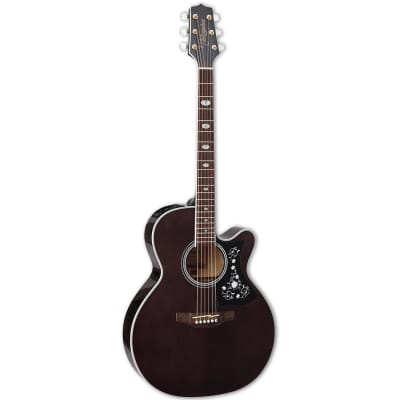 Takamine GN75CE TBK NEX Cutaway Acoustic-Electric Guitar with ChromaCast Hard Case & Accessories, Transparent Black image 2
