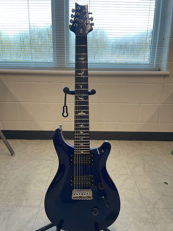 PRS SE Custom 24 7-String Guitar 2013 Royal Blue Flame Top w/DiMarzio's image 1