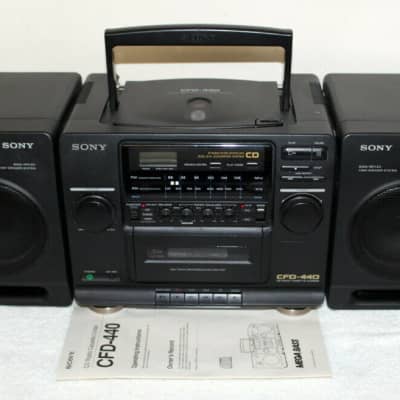 Sony Cfd-440 Portable Boombox Am/Fm Radio Cd Cassette | Reverb