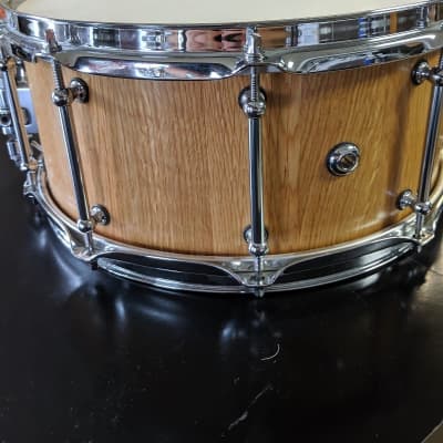 Holloman Custom Drums 6.5" x 14" White Oak Snare  Semi Gloss image 4
