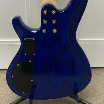 Aria Pro II RSB42AR Bass Guitar- See Through Blue- Floor Model w/FREE GUITAR PEDAL image 4